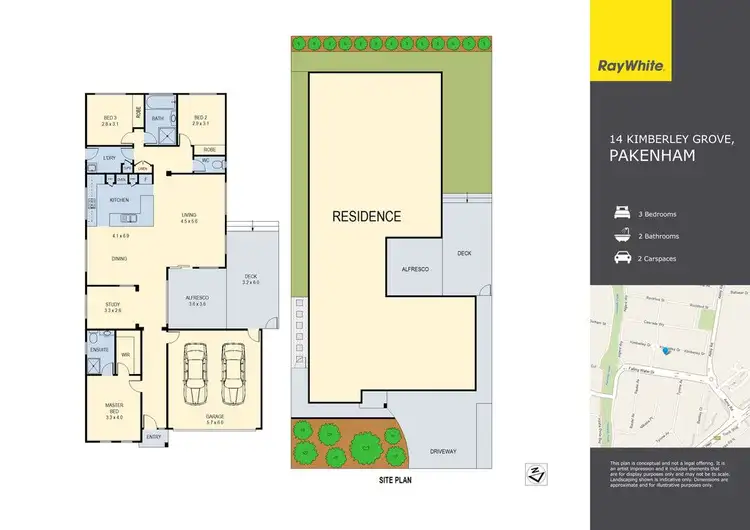 Floorplan of Homely house listing, 14 Kimberley Grove, Pakenham VIC 3810