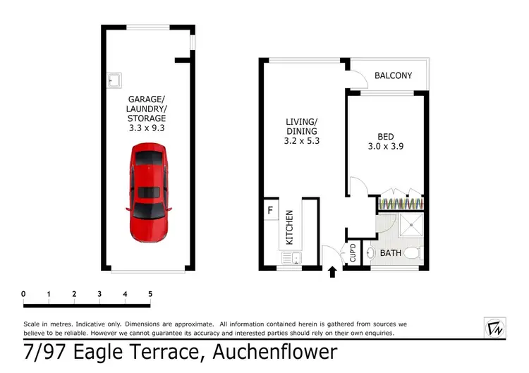 Floorplan of Homely unit listing, 7/97 Eagle Terrace, Auchenflower QLD 4066