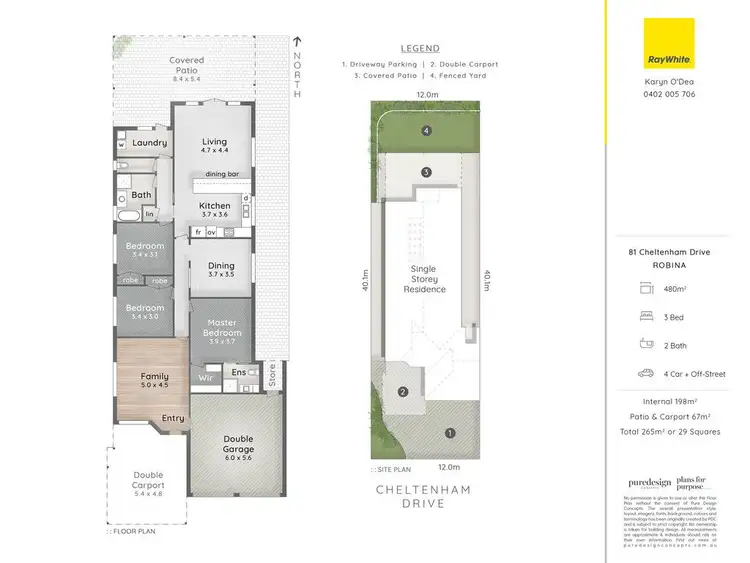 Floorplan of Homely house listing, 81 Cheltenham Drive, Robina QLD 4226
