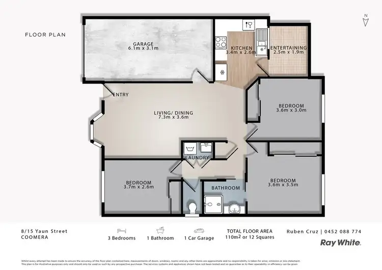 Floorplan of Homely unit listing, 8/15 Yaun Street, Coomera QLD 4209