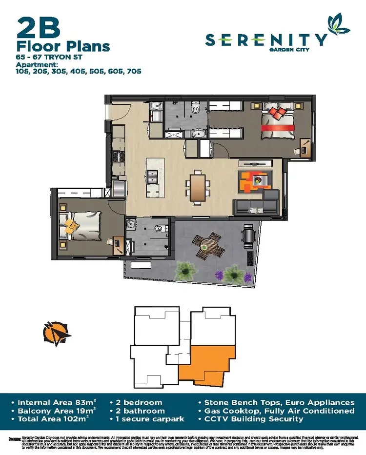 Floorplan of Homely apartment listing, 605b/65 Tryon Street, Upper Mount Gravatt QLD 4122