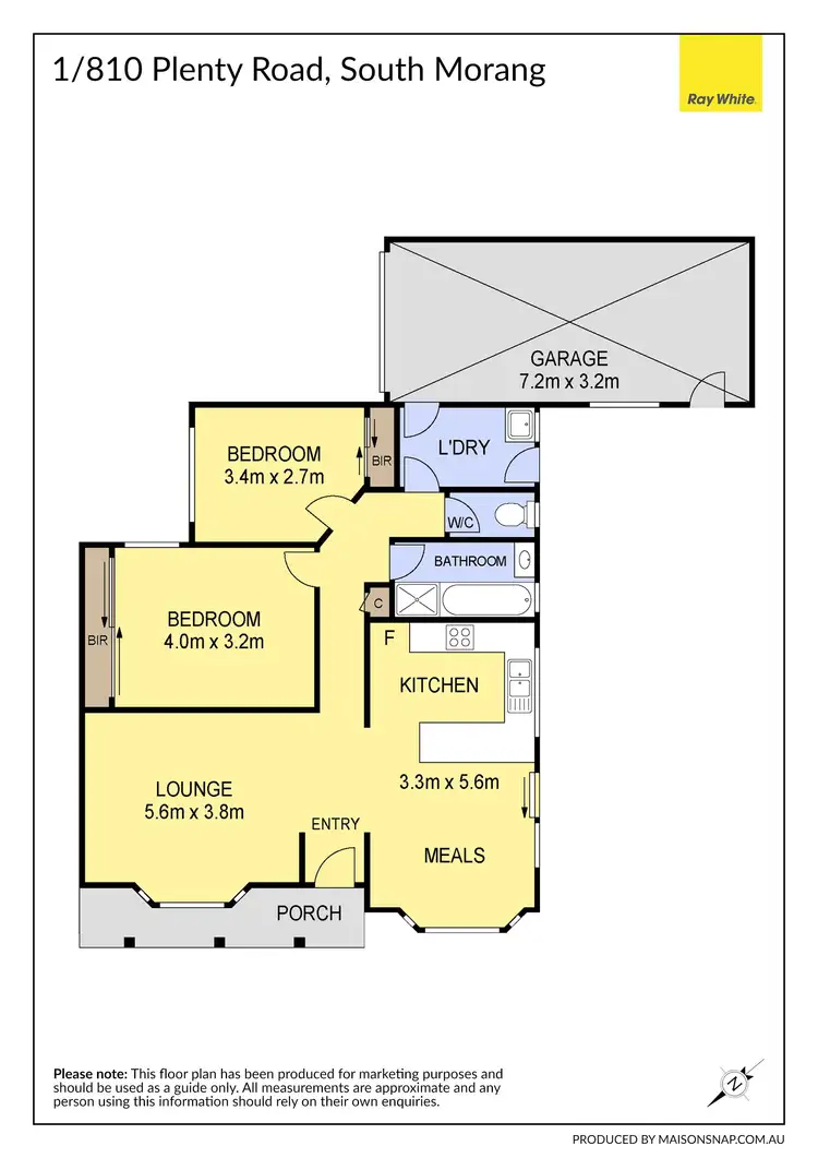 Floorplan of Homely unit listing, 1/810 Plenty Road, South Morang VIC 3752