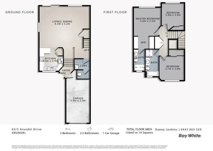 Floorplan of Homely townhouse listing, 63/3 Arundel Drive, Arundel QLD 4214