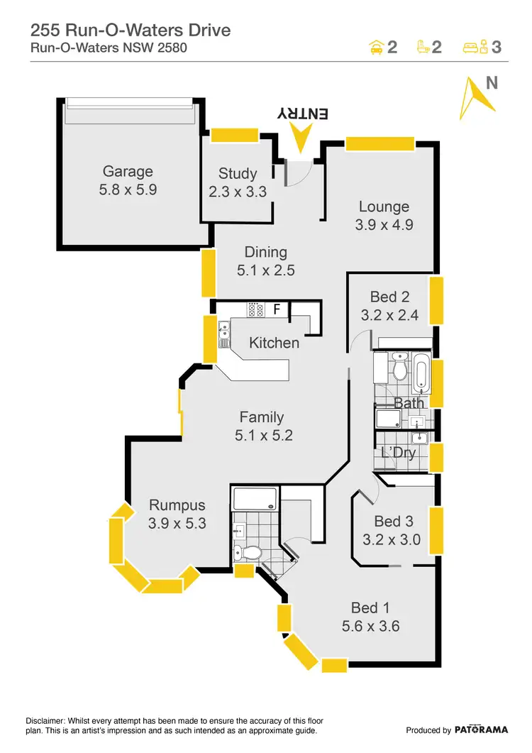 Floorplan of Homely house listing, 255 Run-O-Waters Drive, Goulburn NSW 2580