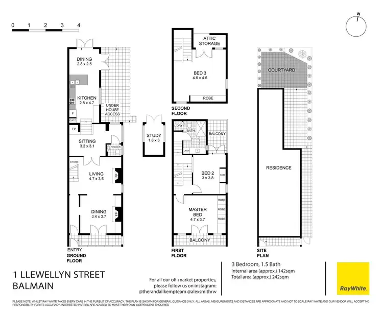 Floorplan of Homely house listing, 1 Llewellyn Street, Balmain NSW 2041