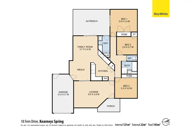 Floorplan of Homely house listing, 18 Fern Drive, Kearneys Spring QLD 4350