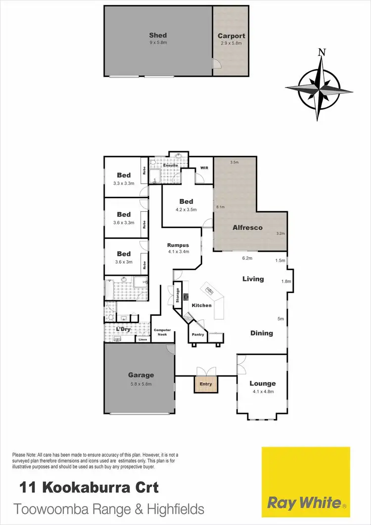 Floorplan of Homely house listing, 11 Kookaburra Court, Meringandan West QLD 4352