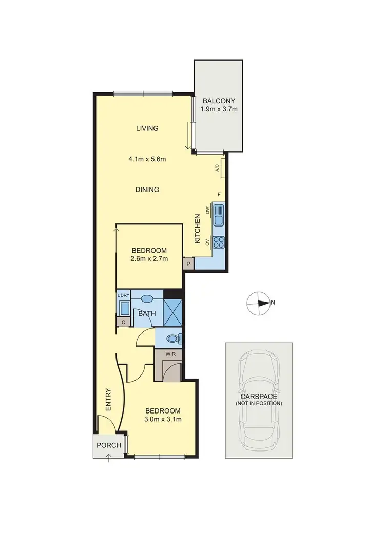 Floorplan of Homely apartment listing, 3/22 Saxon Street, Brunswick VIC 3056