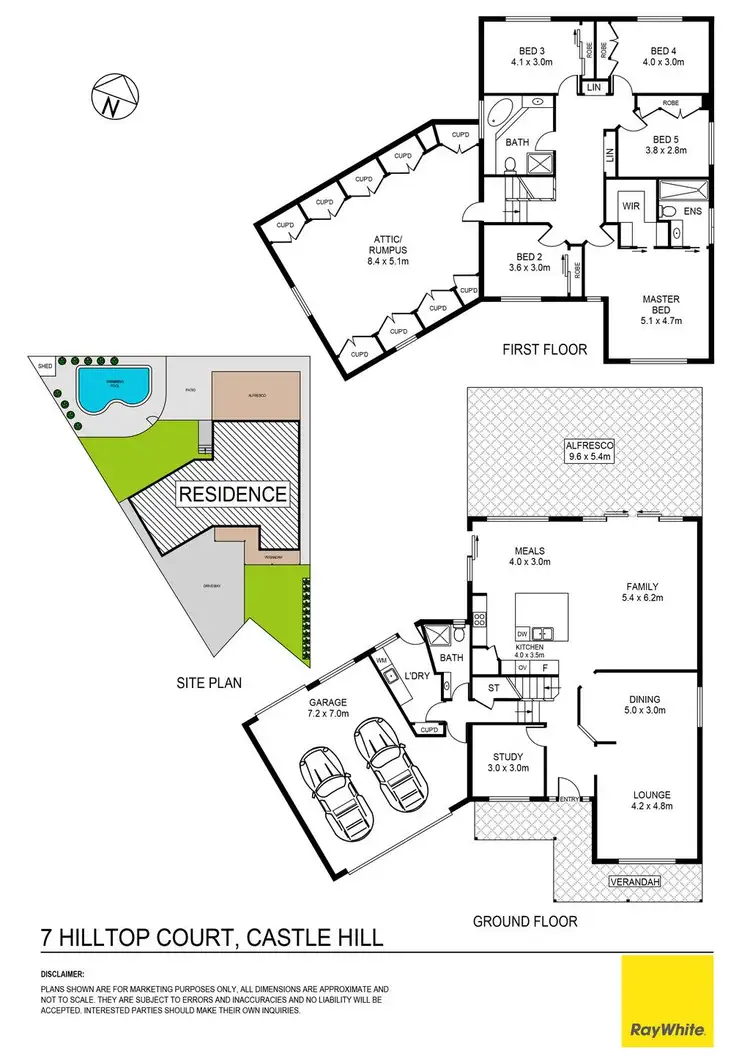 Floorplan of Homely house listing, 7 Hilltop Court, Castle Hill NSW 2154