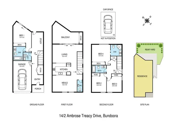 Floorplan of Homely townhouse listing, 14/2 Ambrose Treacy Drive, Bundoora VIC 3083