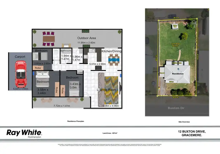 Floorplan of Homely house listing, 12 Buxton Drive, Gracemere QLD 4702
