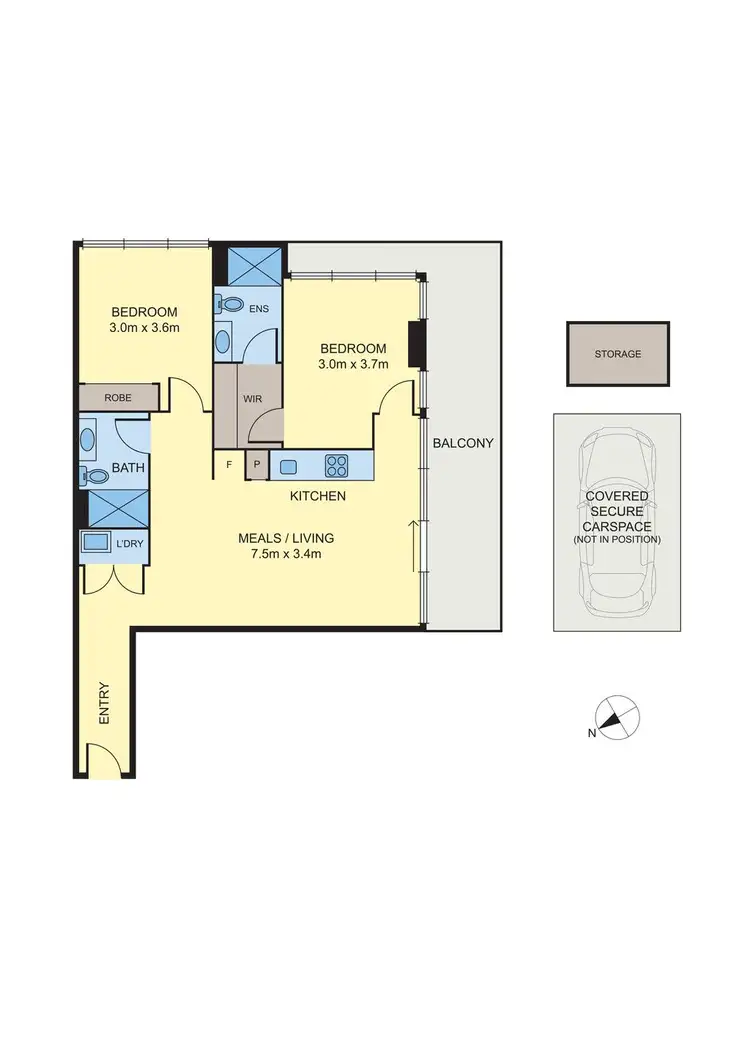 Floorplan of Homely apartment listing, 325/347 Camberwell Road, Camberwell VIC 3124