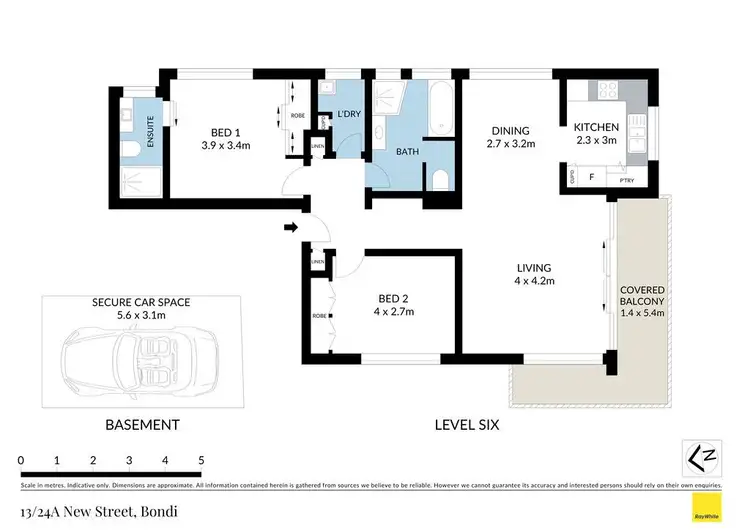 Floorplan of Homely apartment listing, 13/24A New Street, Bondi NSW 2026