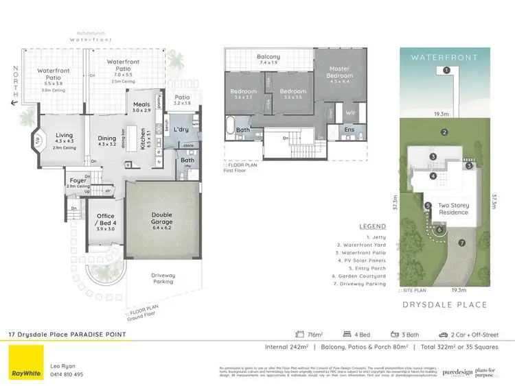 Floorplan of Homely house listing, 17 Drysdale Place, Paradise Point QLD 4216
