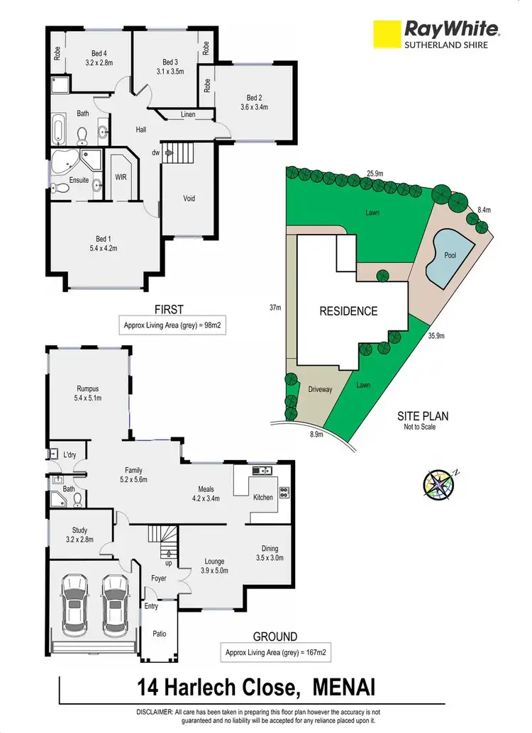 Floorplan of Homely house listing, 14 Harlech Close, Menai NSW 2234