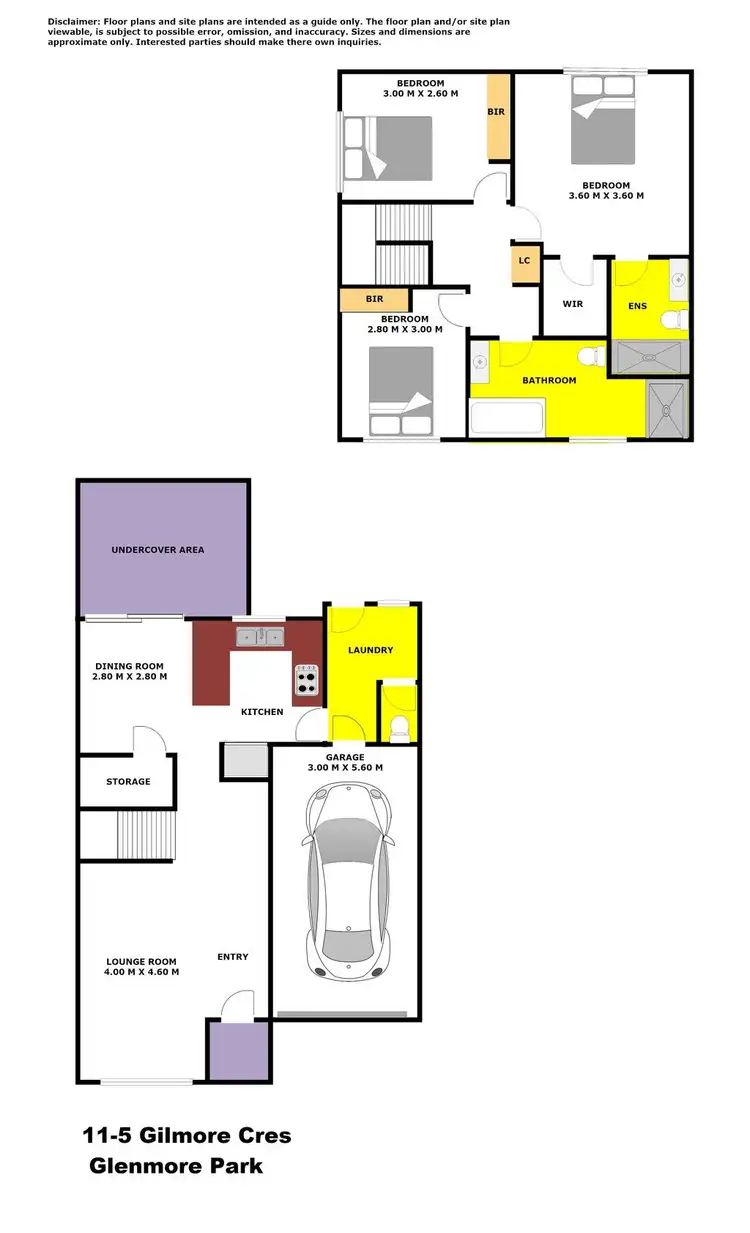 Floorplan of Homely townhouse listing, 11/5 Gilmore Close, Glenmore Park NSW 2745