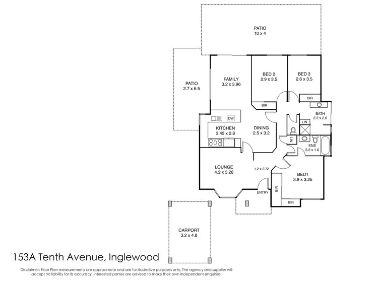 Floorplan of Homely house listing, 153A Tenth Avenue, Inglewood WA 6052