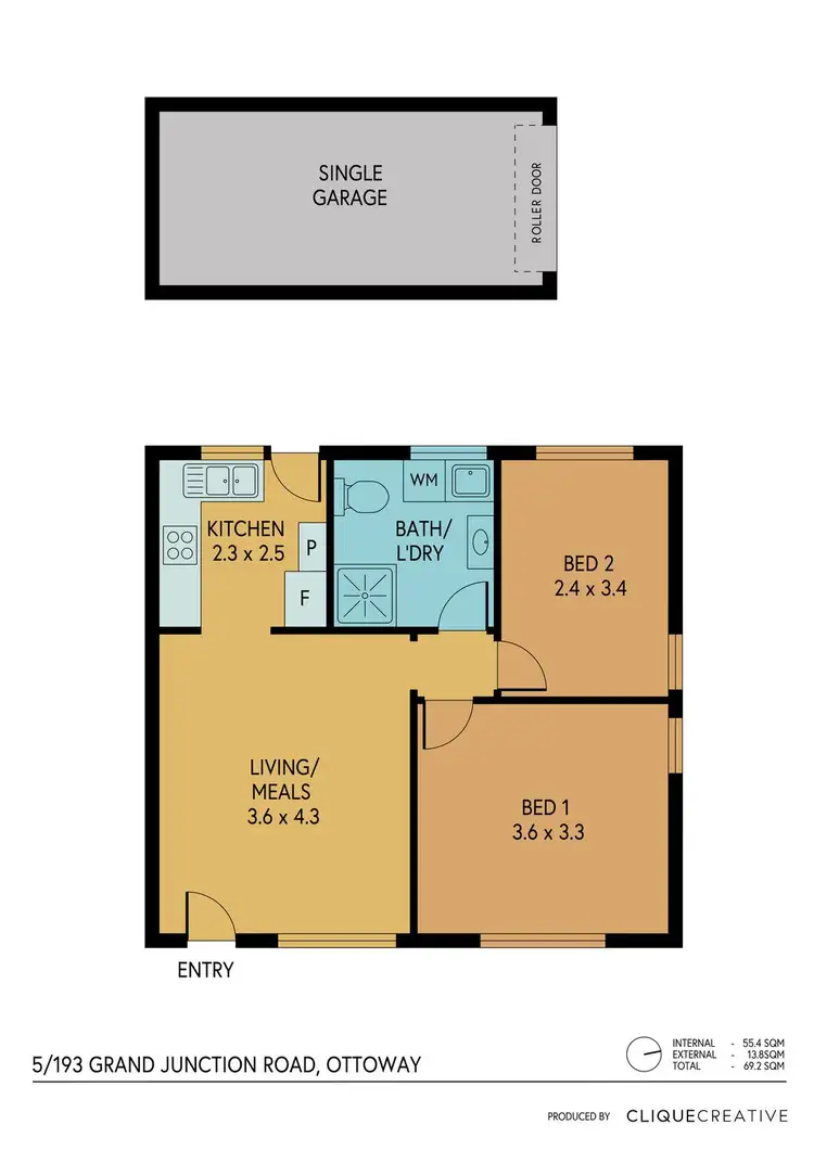Floorplan of Homely unit listing, 5/193 Grand Junction Road, Ottoway SA 5013