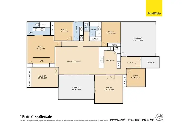 Floorplan of Homely house listing, 1 Punter Close, Glenvale QLD 4350
