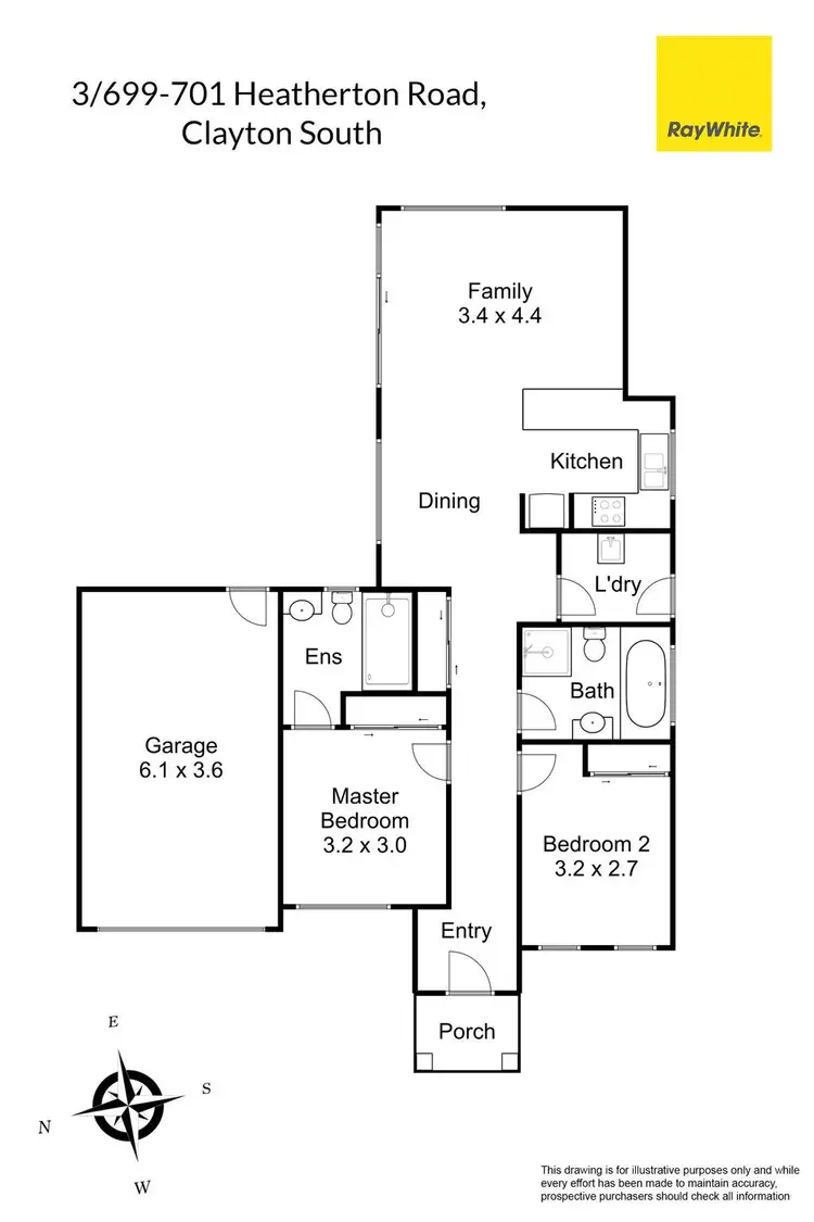 Floorplan of Homely unit listing, 3/699-701 Heatherton Road, Clayton South VIC 3169