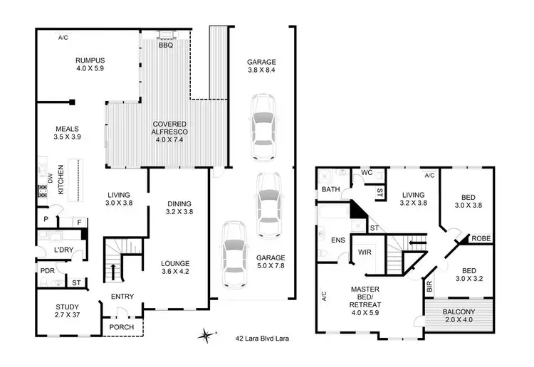 Floorplan of Homely house listing, 42 Lara Boulevard, Lara VIC 3212