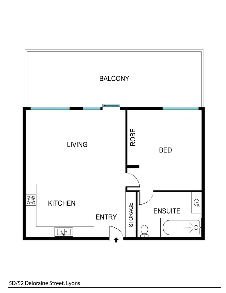 Floorplan of Homely unit listing, 5D/52 Deloraine Street, Lyons ACT 2606