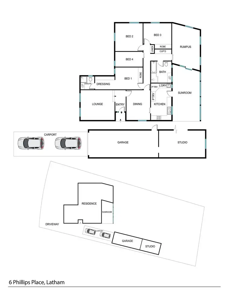 Floorplan of Homely house listing, 6 Phillips Place, Latham ACT 2615