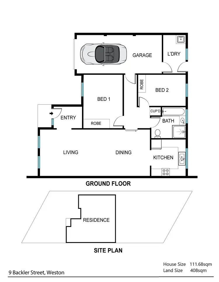 Floorplan of Homely house listing, 9 Backler Place, Weston ACT 2611