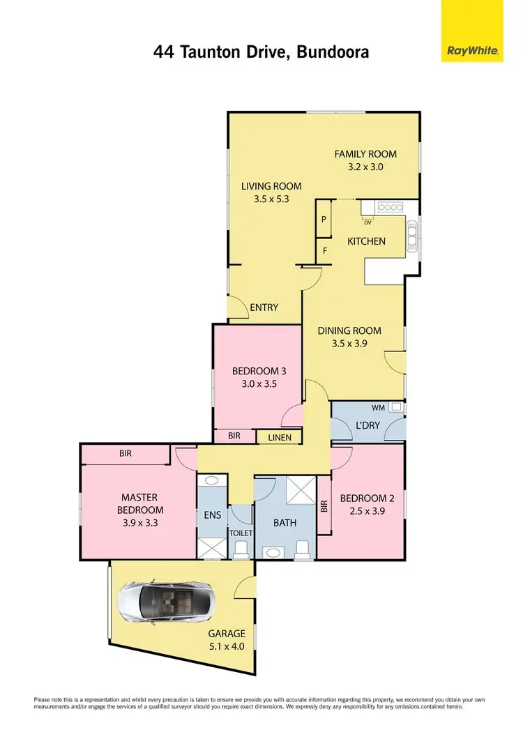 Floorplan of Homely house listing, 44 Taunton Drive, Bundoora VIC 3083