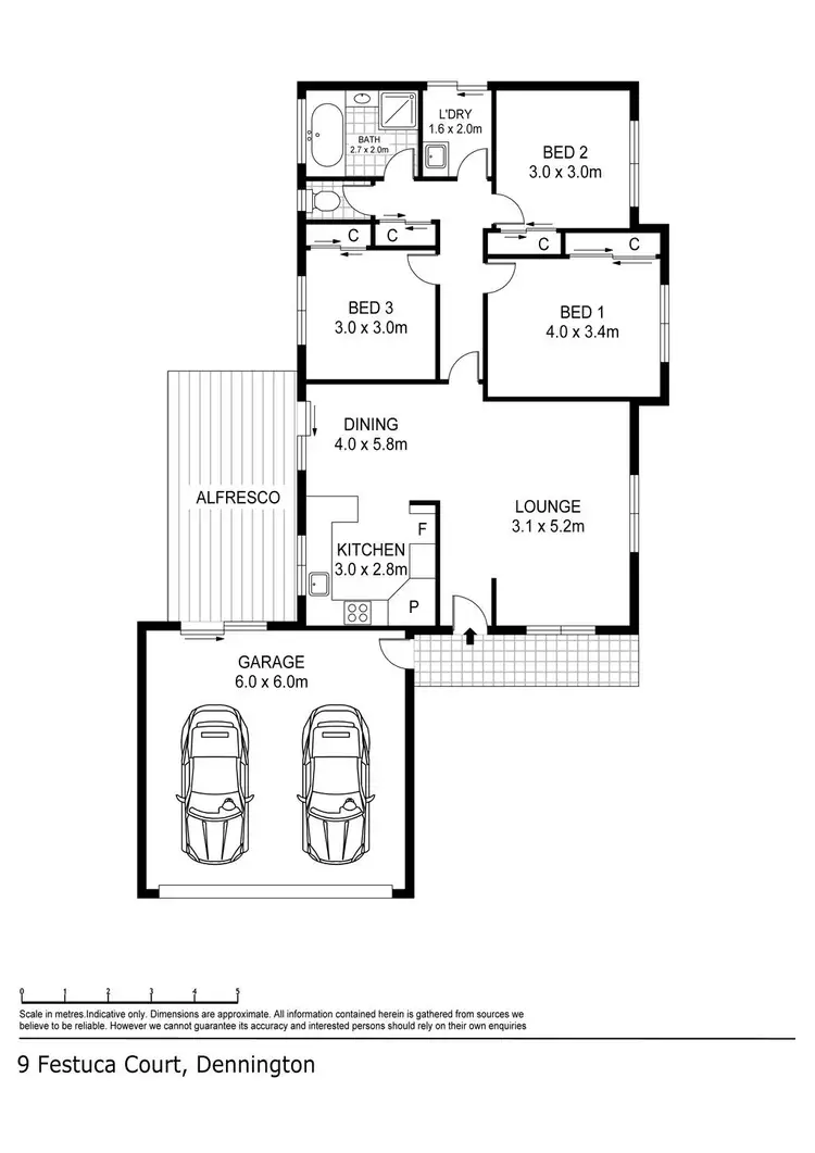 Floorplan of Homely house listing, 9 Festuca Court, Dennington VIC 3280