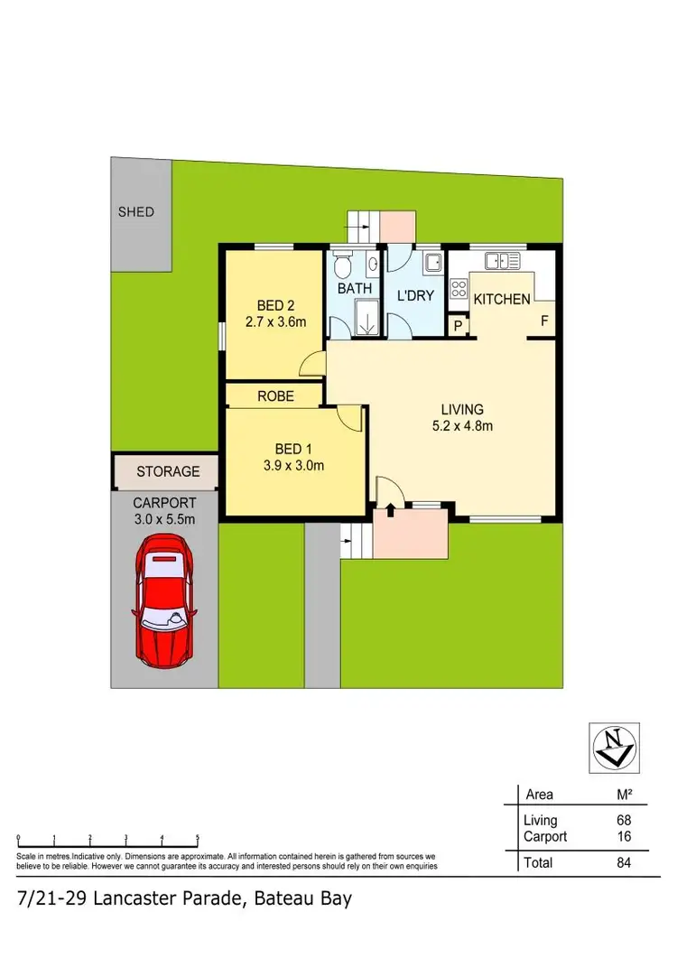 Floorplan of Homely villa listing, 7/21-29 Lancaster Parade, Bateau Bay NSW 2261