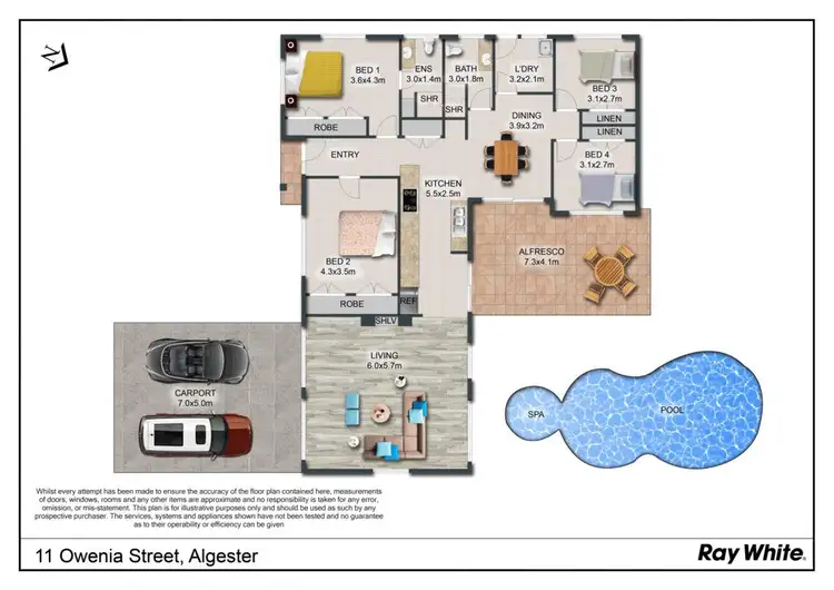 Floorplan of Homely house listing, 11 Owenia Street, Algester QLD 4115