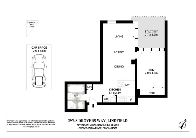 Floorplan of Homely apartment listing, 29/6-8 Drovers Way, Lindfield NSW 2070