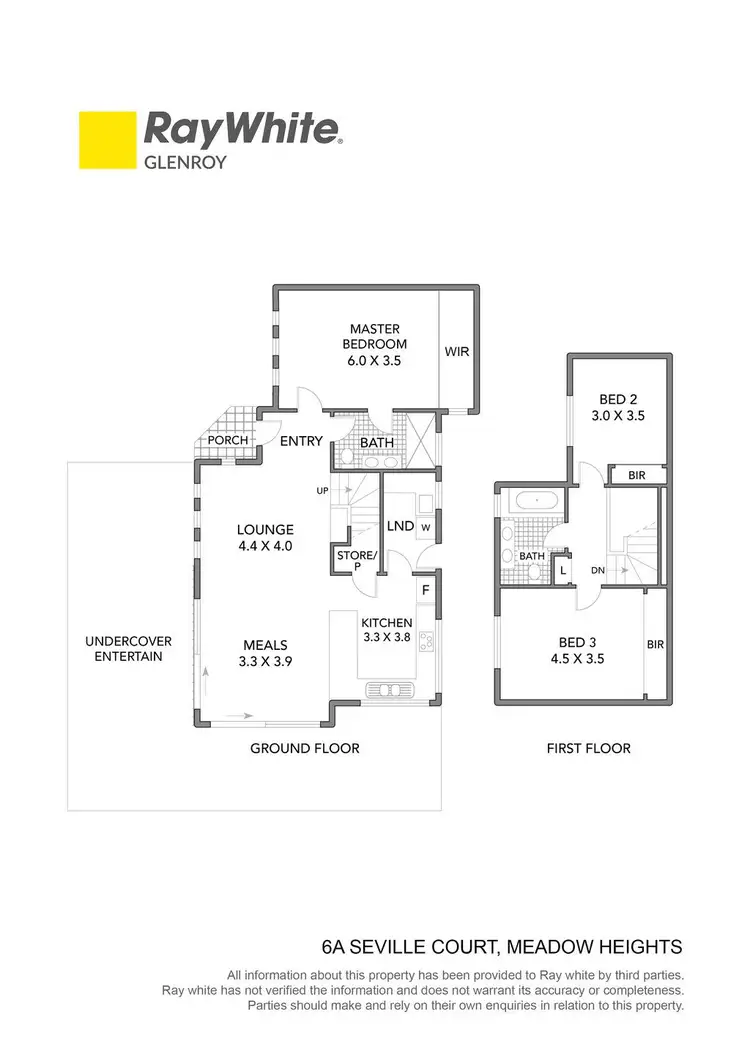 Floorplan of Homely townhouse listing, 6A Seville Court, Meadow Heights VIC 3048