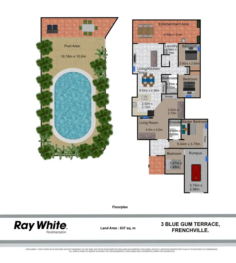 Floorplan of Homely house listing, 3 Blue Gum Terrace, Frenchville QLD 4701