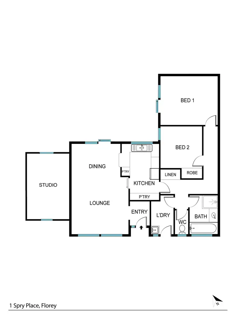 Floorplan of Homely house listing, 1 Spry Place, Florey ACT 2615