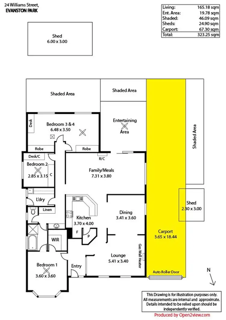 Floorplan of Homely house listing, 24 Williams Street, Evanston Park SA 5116