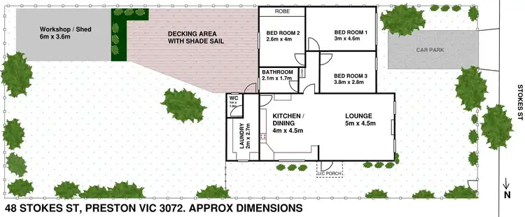 Floorplan of Homely house listing, 48 Stokes Street, Preston VIC 3072