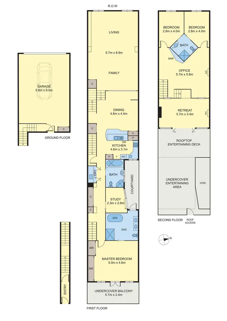 Floorplan of Homely townhouse listing, 51 Lygon Street, Brunswick East VIC 3057