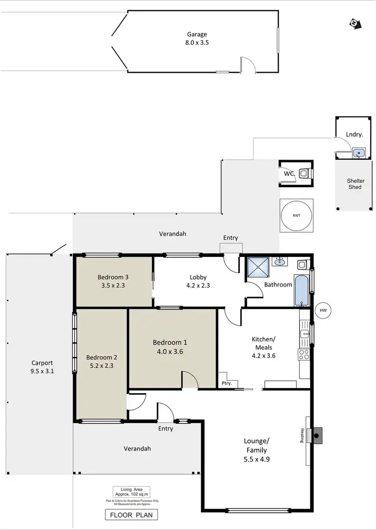 Floorplan of Homely house listing, 207 Sixteenth Street, Renmark SA 5341