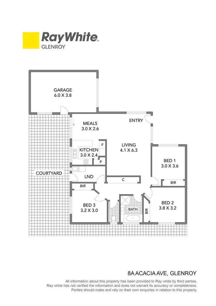 Floorplan of Homely villa listing, 8A Acacia Street, Glenroy VIC 3046