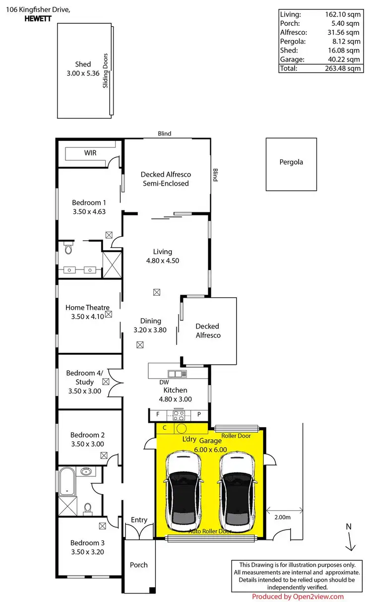 Floorplan of Homely house listing, 106 Kingfisher Drive, Hewett SA 5118