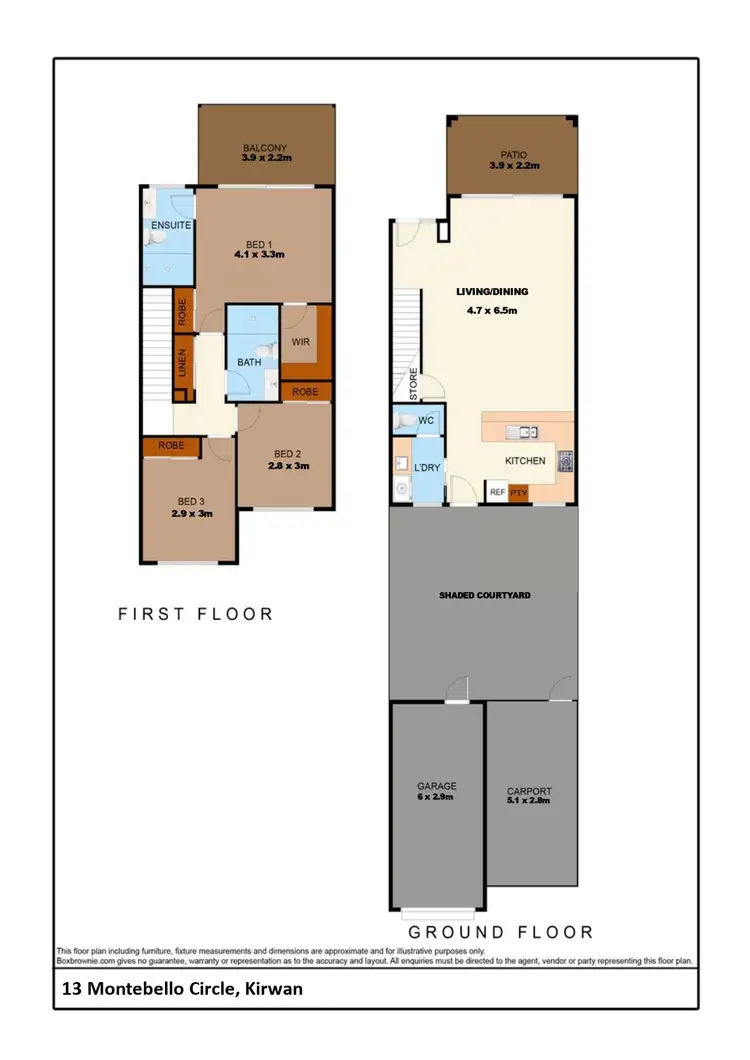 Floorplan of Homely townhouse listing, 13 Montebello Circle, Kirwan QLD 4817