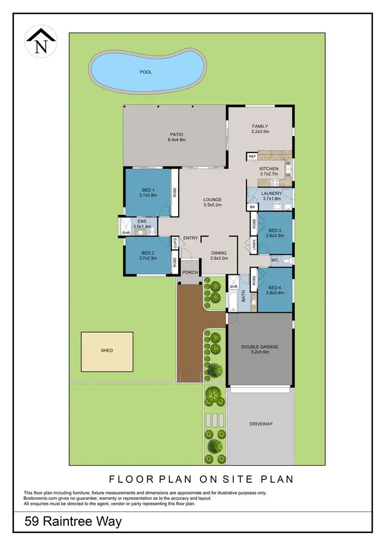 Floorplan of Homely house listing, 59 Raintree Way, Thuringowa Central QLD 4817