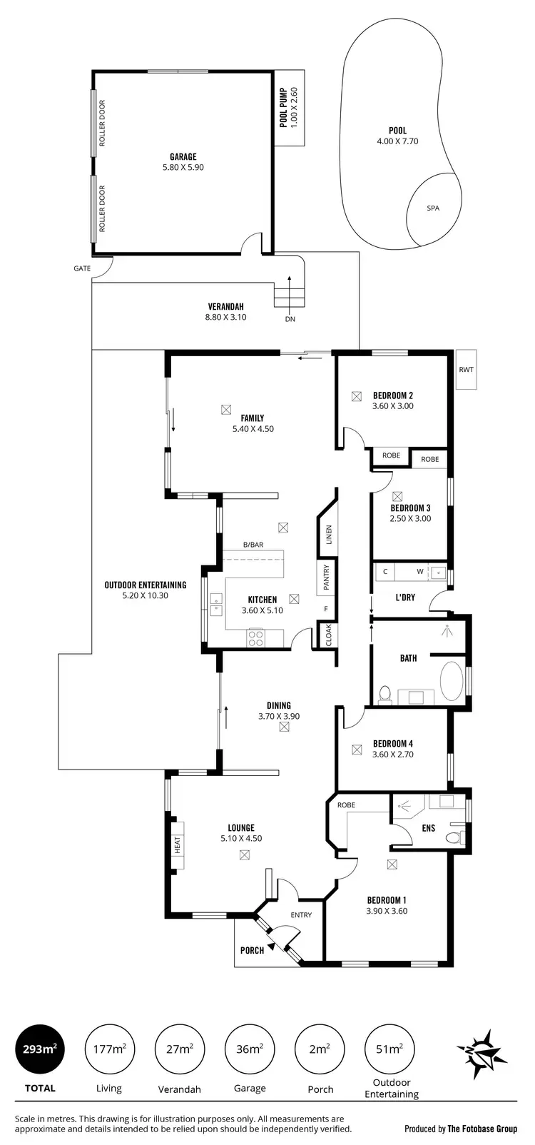 Floorplan of Homely house listing, 1 Swallow Drive, Flagstaff Hill SA 5159