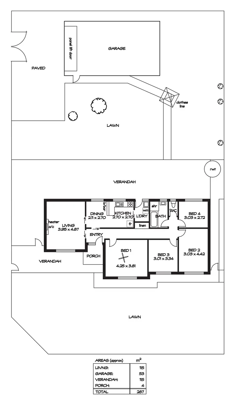 Floorplan of Homely house listing, 14 St Ives Drive, Parafield Gardens SA 5107