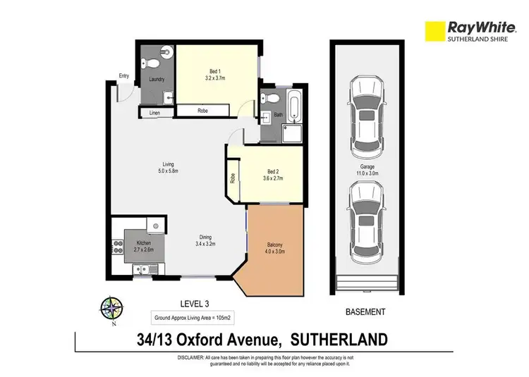 Floorplan of Homely unit listing, 34/13-21 Oxford Street, Sutherland NSW 2232