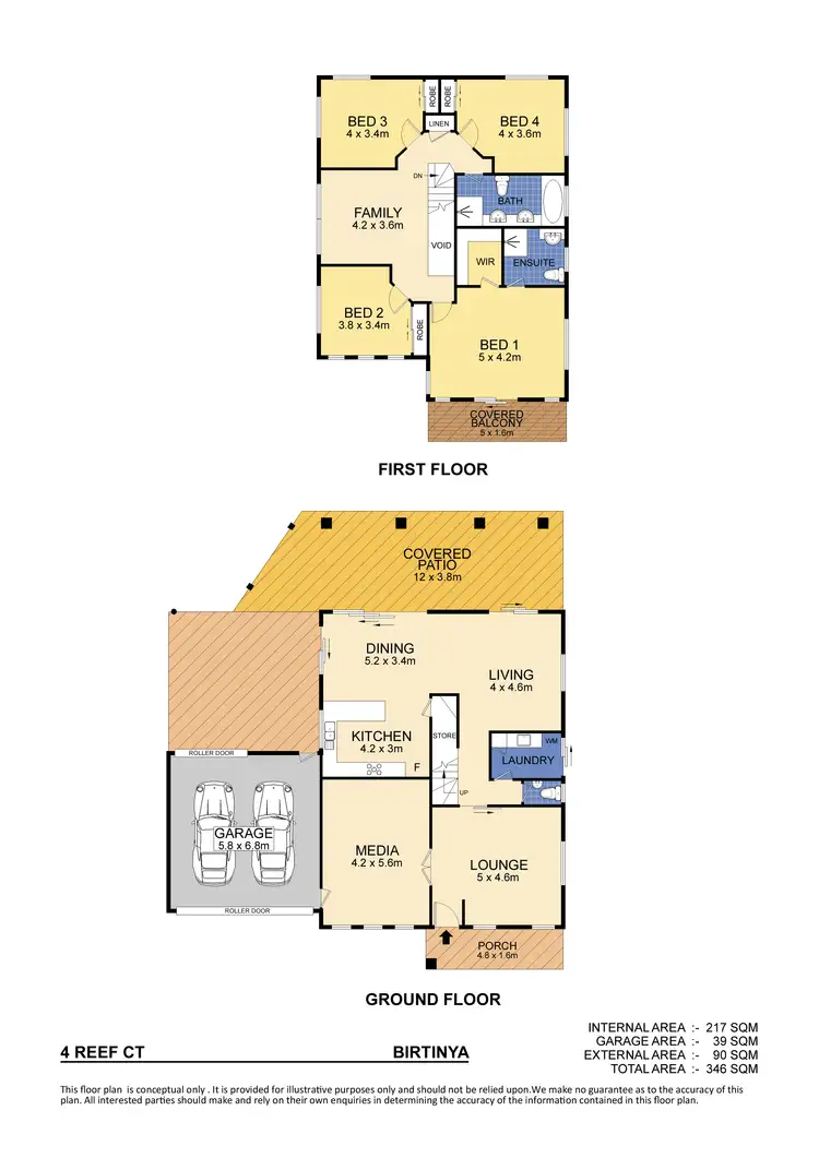 Floorplan of Homely house listing, 4 Reef Court, Birtinya QLD 4575