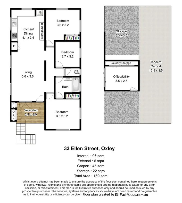 Floorplan of Homely house listing, 33 Ellen Street, Oxley QLD 4075