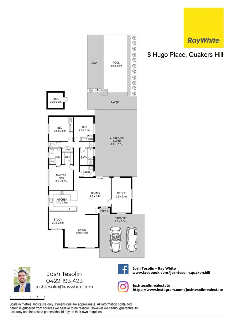 Floorplan of Homely house listing, 8 Hugo Place, Quakers Hill NSW 2763